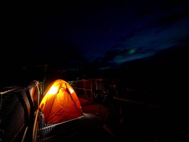 Tents at night Tents at night