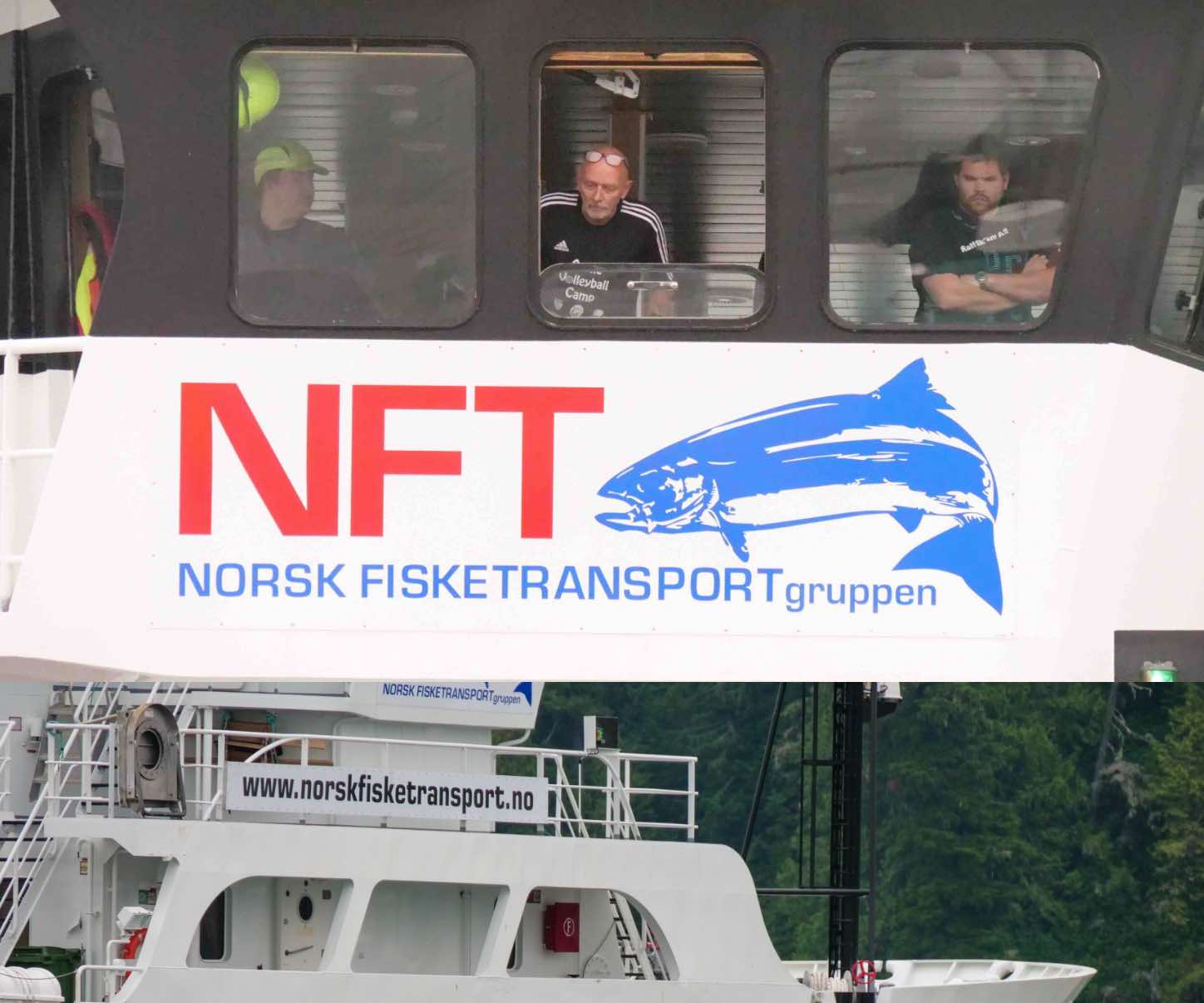 Crew of the Viktoria Viking at Marine Harvest midsummer site Crew of the Viktoria Viking at Marine Harvest midsummer site